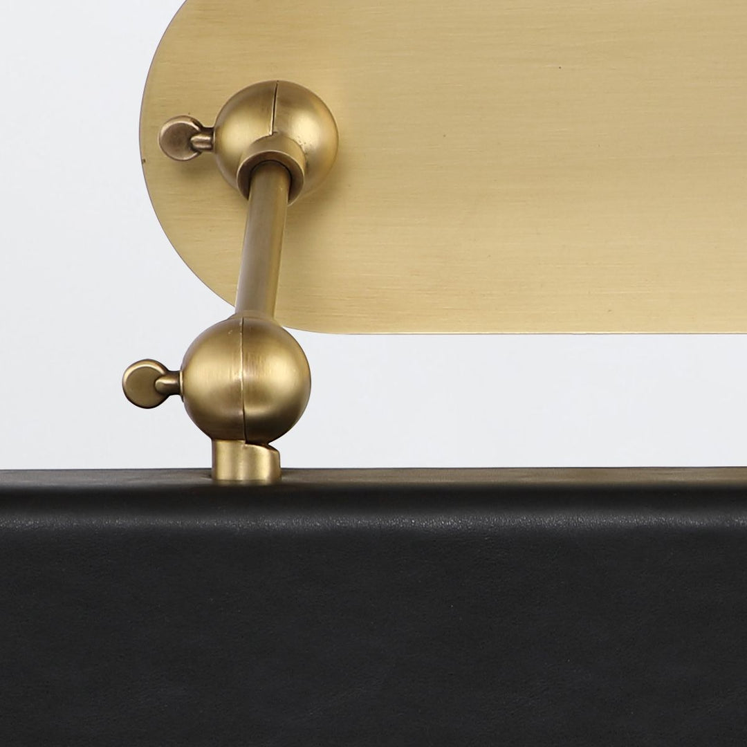 Quintiesse QN-VALISE-PL-L-VBS-TL Valise Picture Large LED Picture Light Vintage Brass/Tuxedo Leather