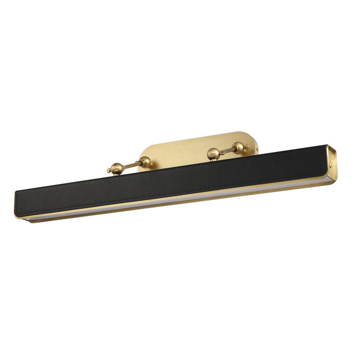 Quintiesse QN-VALISE-PL-L-VBS-TL Valise Picture Large LED Picture Light Vintage Brass/Tuxedo Leather