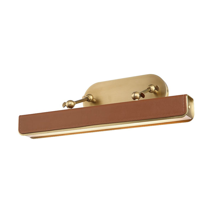 Quintiesse QN-VALISE-PL-M-VBS-CL Valise Picture Medium LED Picture Light Vintage Brass/Cognac Leather