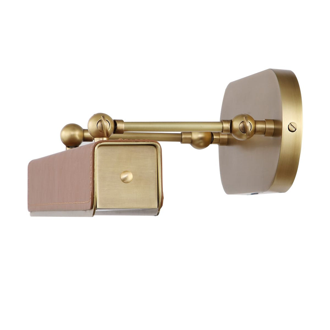 Quintiesse QN-VALISE-PL-M-VBS-CL Valise Picture Medium LED Picture Light Vintage Brass/Cognac Leather