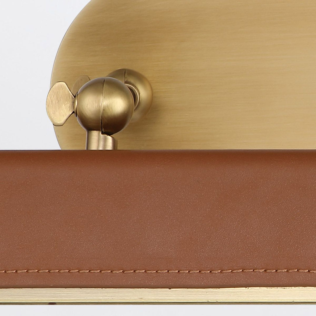 Quintiesse QN-VALISE-PL-M-VBS-CL Valise Picture Medium LED Picture Light Vintage Brass/Cognac Leather