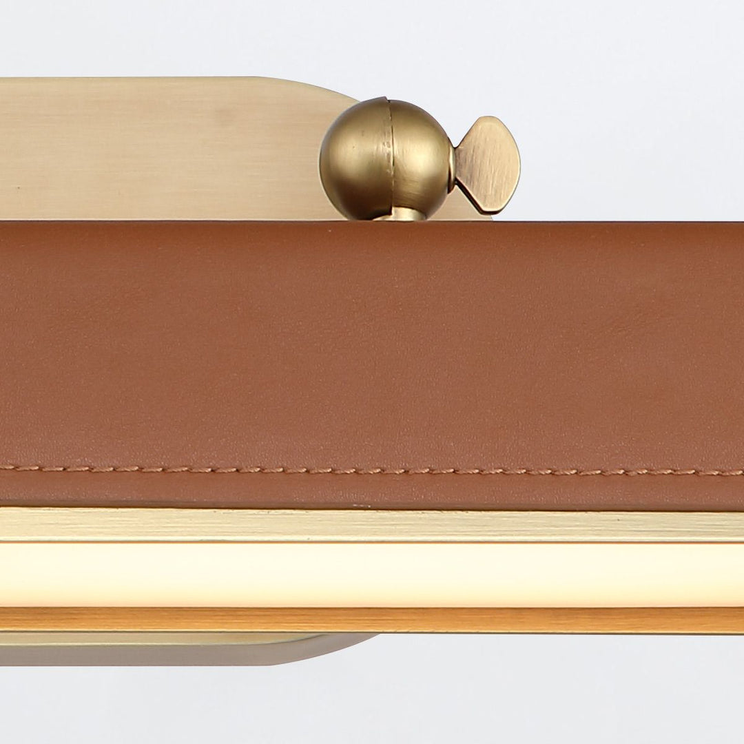 Quintiesse QN-VALISE-PL-M-VBS-CL Valise Picture Medium LED Picture Light Vintage Brass/Cognac Leather