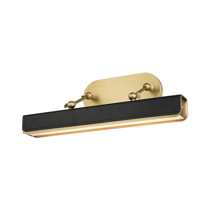 Quintiesse QN-VALISE-PL-M-VBS-TL Valise Picture Medium LED Picture Light Vintage Brass/Tuxedo Leather