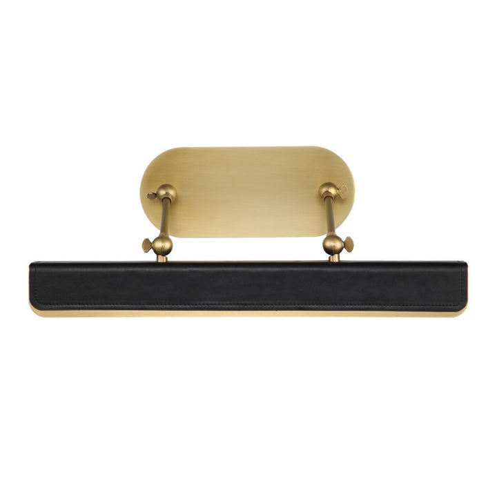 Quintiesse QN-VALISE-PL-M-VBS-TL Valise Picture Medium LED Picture Light Vintage Brass/Tuxedo Leather
