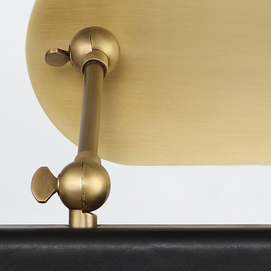 Quintiesse QN-VALISE-PL-M-VBS-TL Valise Picture Medium LED Picture Light Vintage Brass/Tuxedo Leather