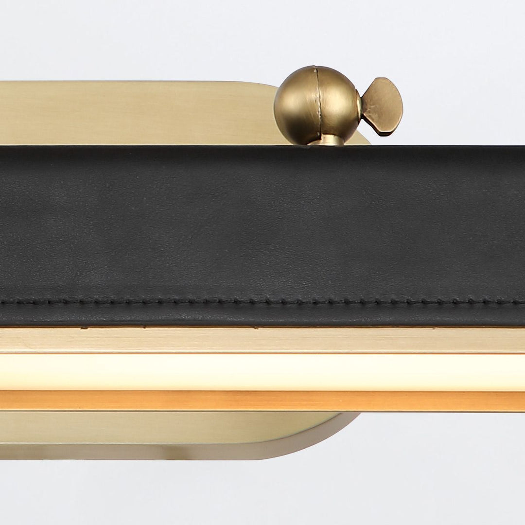 Quintiesse QN-VALISE-PL-M-VBS-TL Valise Picture Medium LED Picture Light Vintage Brass/Tuxedo Leather