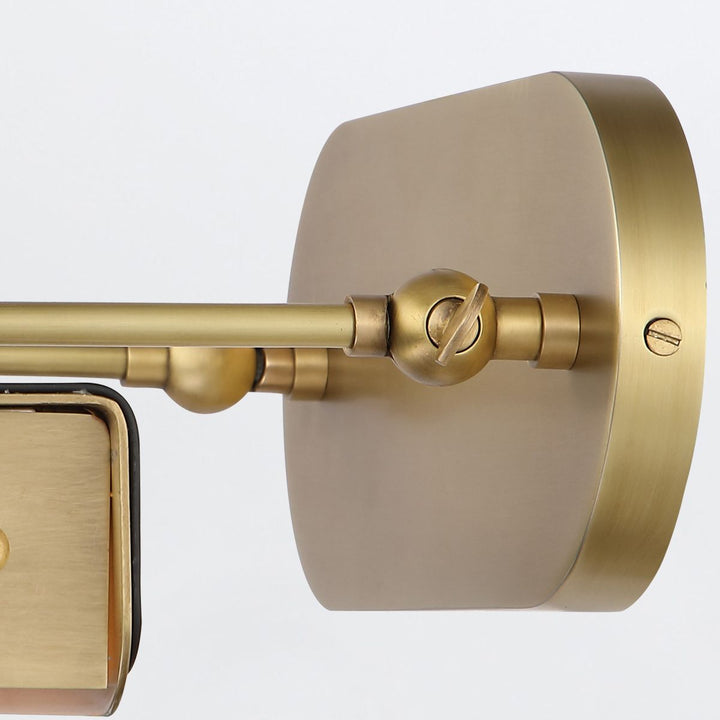 Quintiesse QN-VALISE-PL-M-VBS-TL Valise Picture Medium LED Picture Light Vintage Brass/Tuxedo Leather