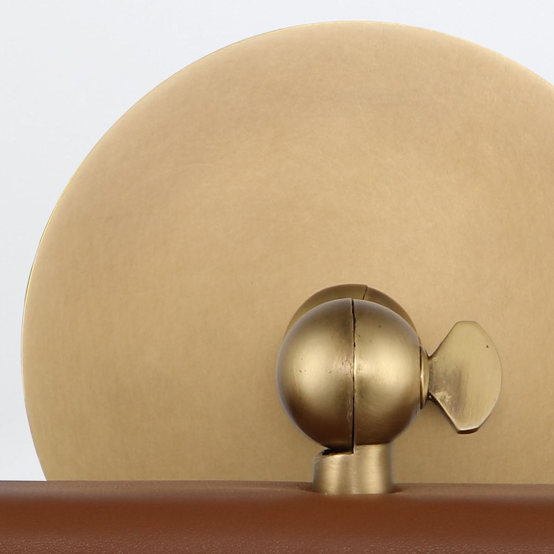 Quintiesse QN-VALISE-PL-S-VBS-CL Valise Picture Small LED Picture Light Vintage Brass/Cognac Leather
