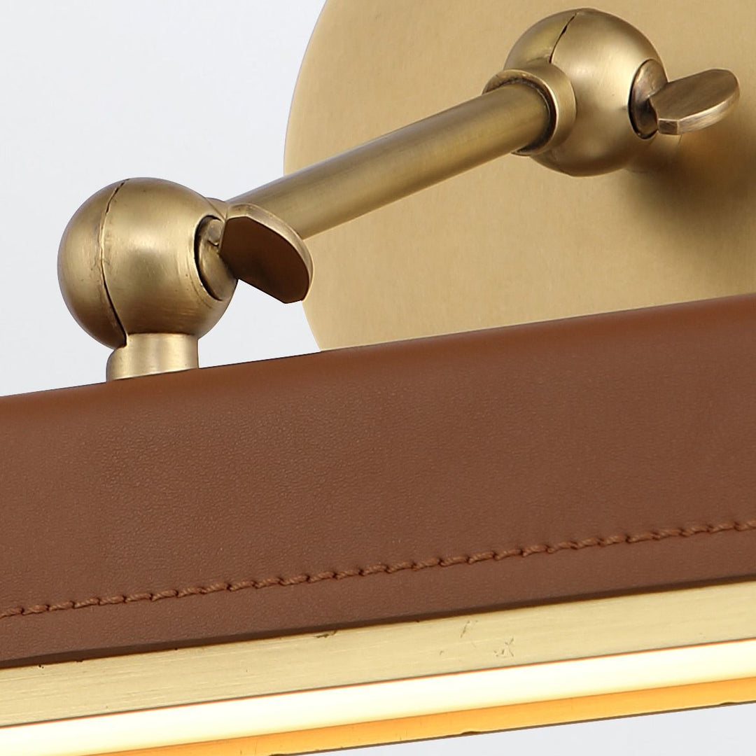 Quintiesse QN-VALISE-PL-S-VBS-CL Valise Picture Small LED Picture Light Vintage Brass/Cognac Leather