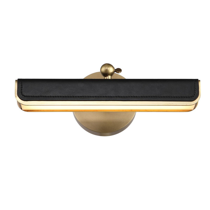 Quintiesse QN-VALISE-PL-S-VBS-TL Valise Picture Small LED Picture Light Vintage Brass/Tuxedo Leather