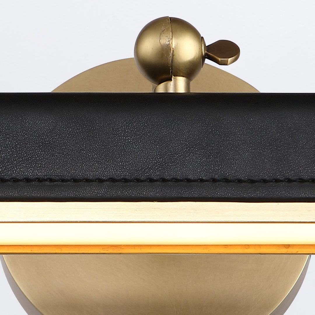 Quintiesse QN-VALISE-PL-S-VBS-TL Valise Picture Small LED Picture Light Vintage Brass/Tuxedo Leather