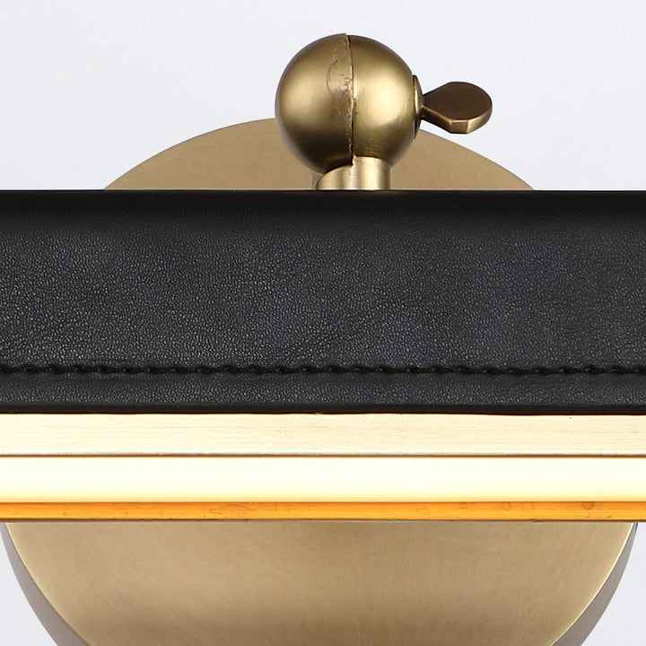 Quintiesse QN-VALISE-PL-S-VBS-TL Valise Picture Small LED Picture Light Vintage Brass/Tuxedo Leather