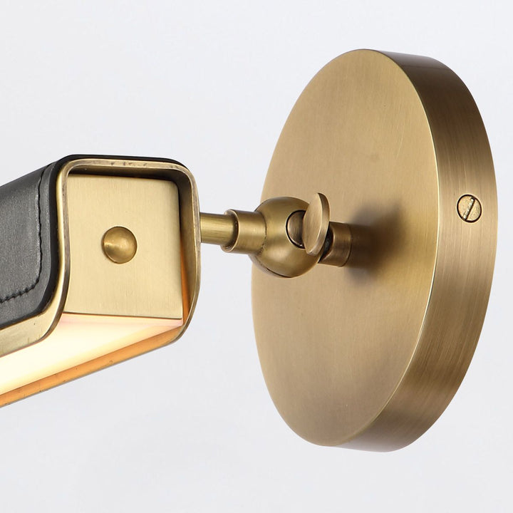 Quintiesse QN-VALISE-PL-S-VBS-TL Valise Picture Small LED Picture Light Vintage Brass/Tuxedo Leather
