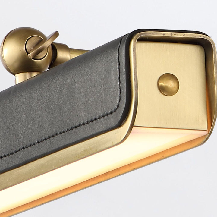 Quintiesse QN-VALISE-PL-S-VBS-TL Valise Picture Small LED Picture Light Vintage Brass/Tuxedo Leather