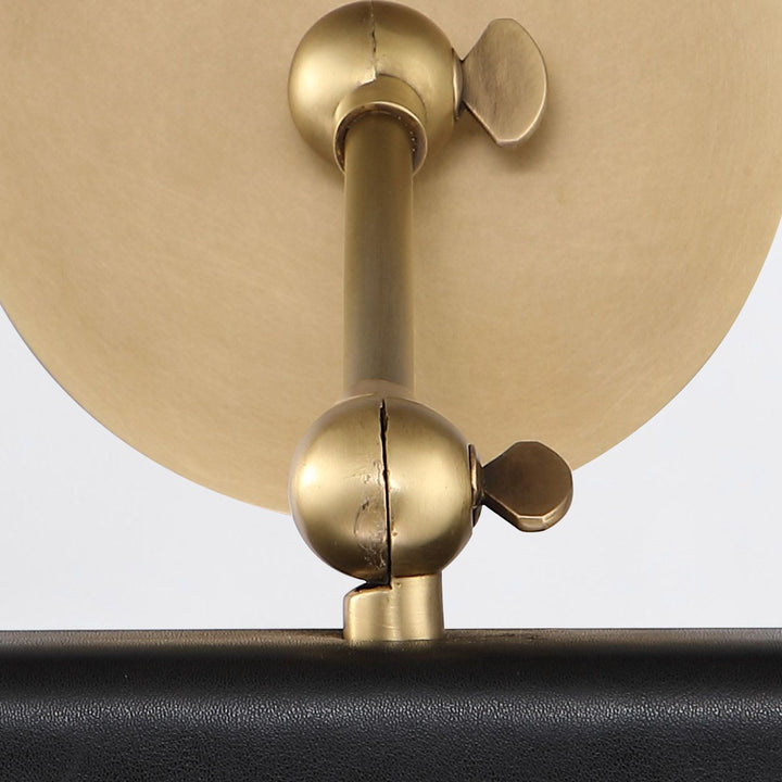 Quintiesse QN-VALISE-PL-S-VBS-TL Valise Picture Small LED Picture Light Vintage Brass/Tuxedo Leather