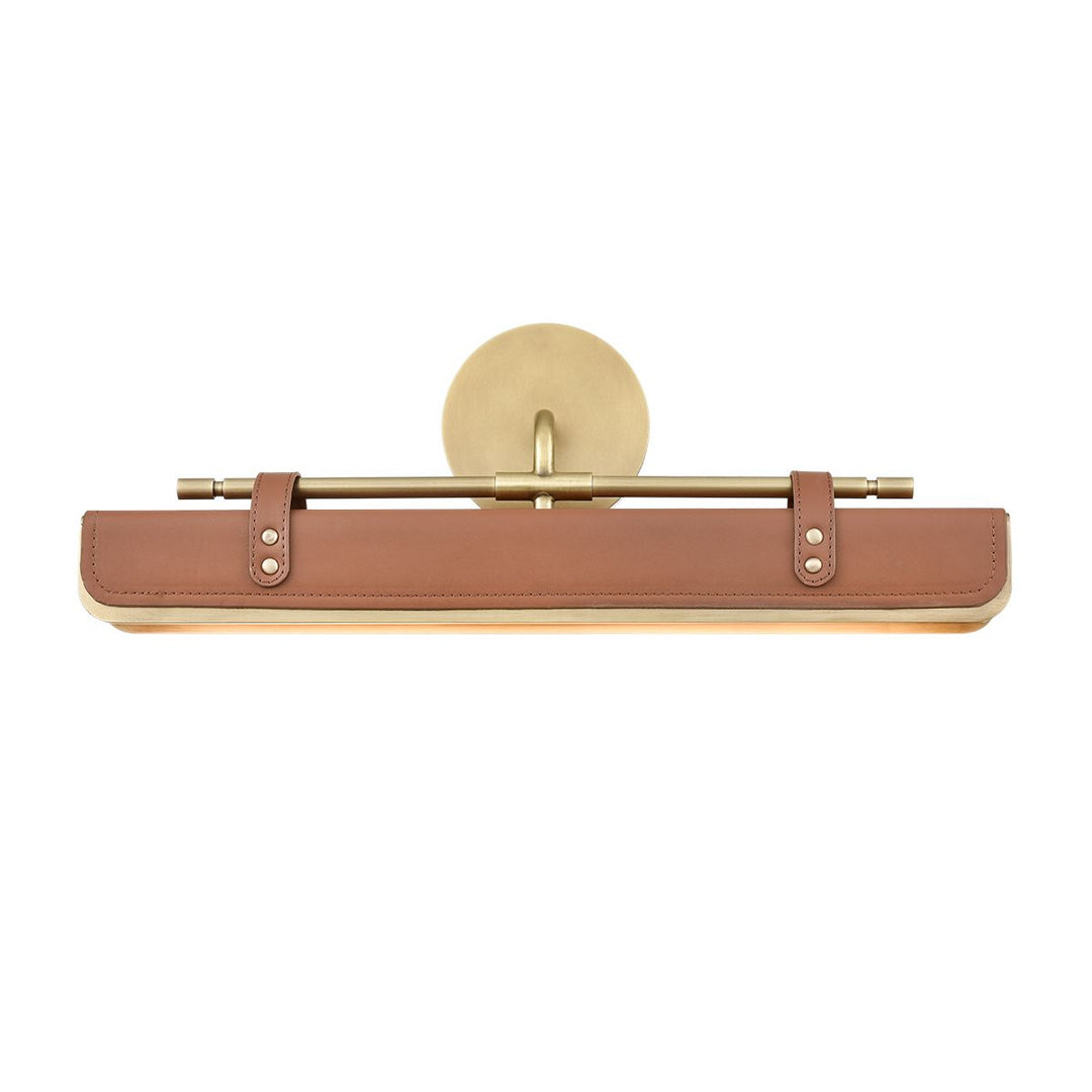 Quintiesse QN-VALISE-W-VBS-CL Valise LED Wall Light Vintage Brass/Cognac Leather