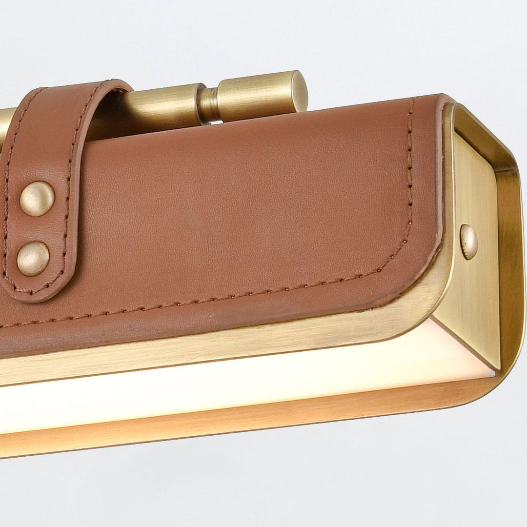 Quintiesse QN-VALISE-W-VBS-CL Valise LED Wall Light Vintage Brass/Cognac Leather