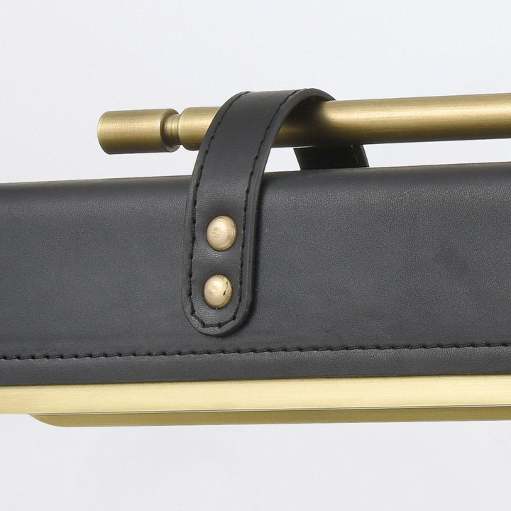 Quintiesse QN-VALISE-W-VBS-TL Valise LED Wall Light Vintage Brass/Tuxedo Leather