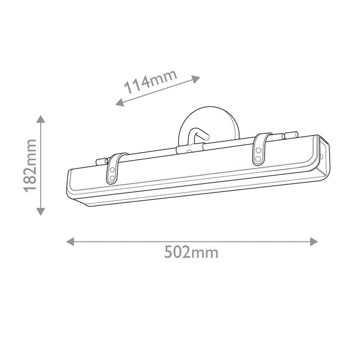 Quintiesse QN-VALISE-W-VBS-TL Valise LED Wall Light Vintage Brass/Tuxedo Leather