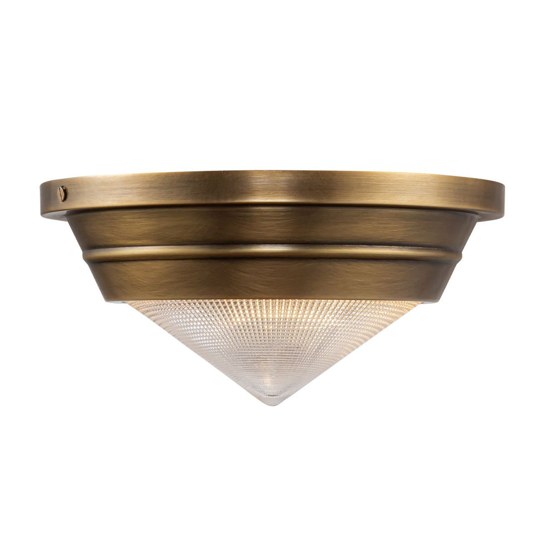 Quintiesse QN-WILLARD-F-S-VBS-PG Willard 1 Light Small Flush Vintage Brass