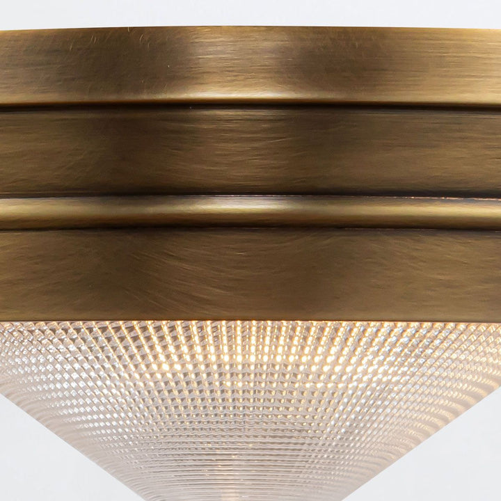 Quintiesse QN-WILLARD-F-S-VBS-PG Willard 1 Light Small Flush Vintage Brass