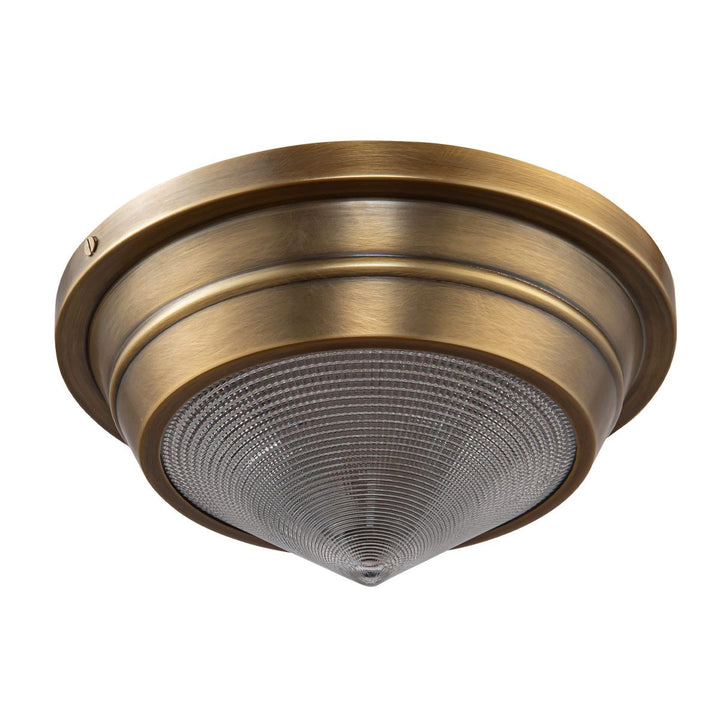 Quintiesse QN-WILLARD-F-S-VBS-PG Willard 1 Light Small Flush Vintage Brass