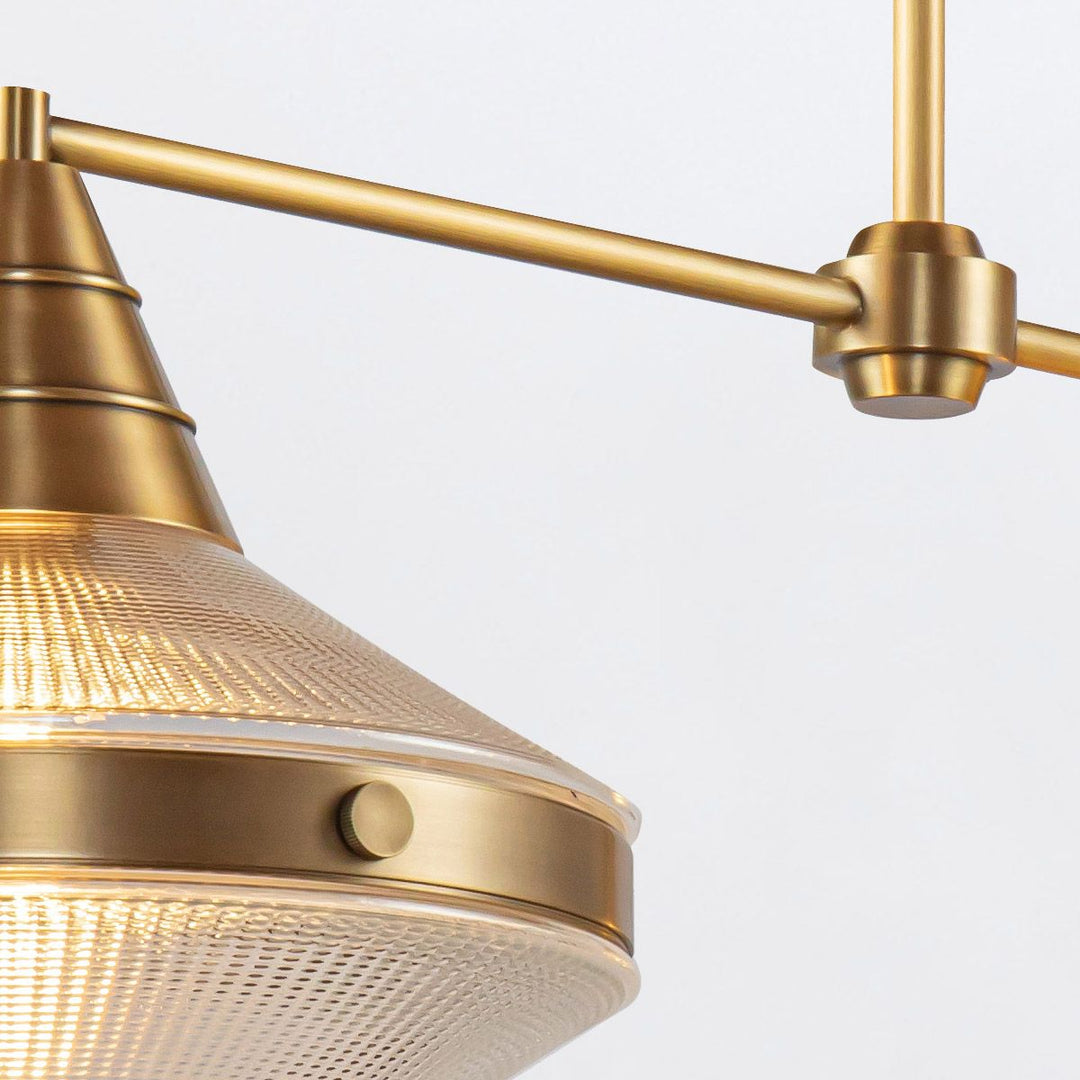 Quintiesse QN-WILLARD-LP2-VBS-PG Willard 2 Light Linear Pendant Vintage Brass