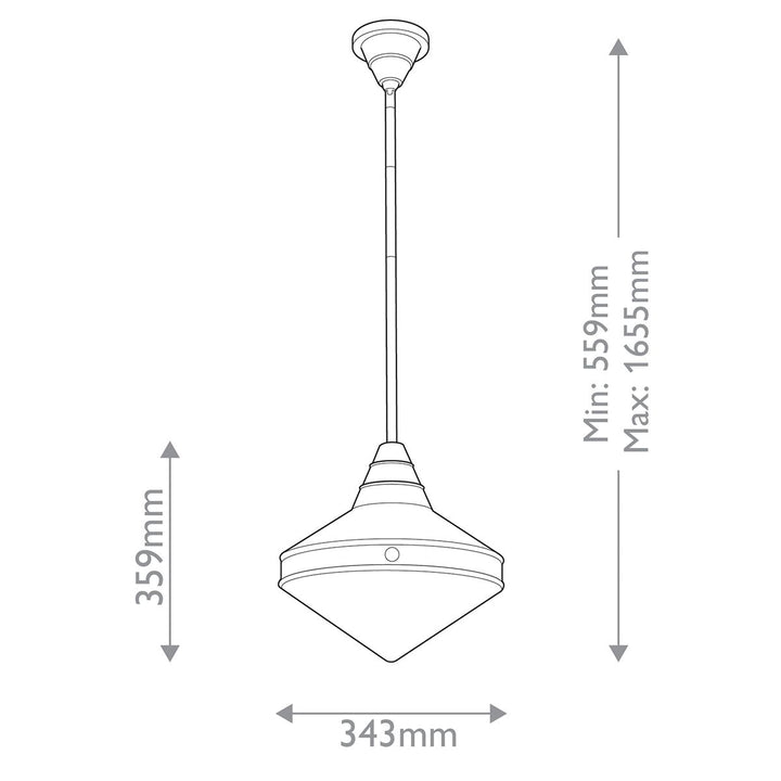 Quintiesse QN-WILLARD-P-UBZ-PG Willard 1 Light Pendant Urban Bronze