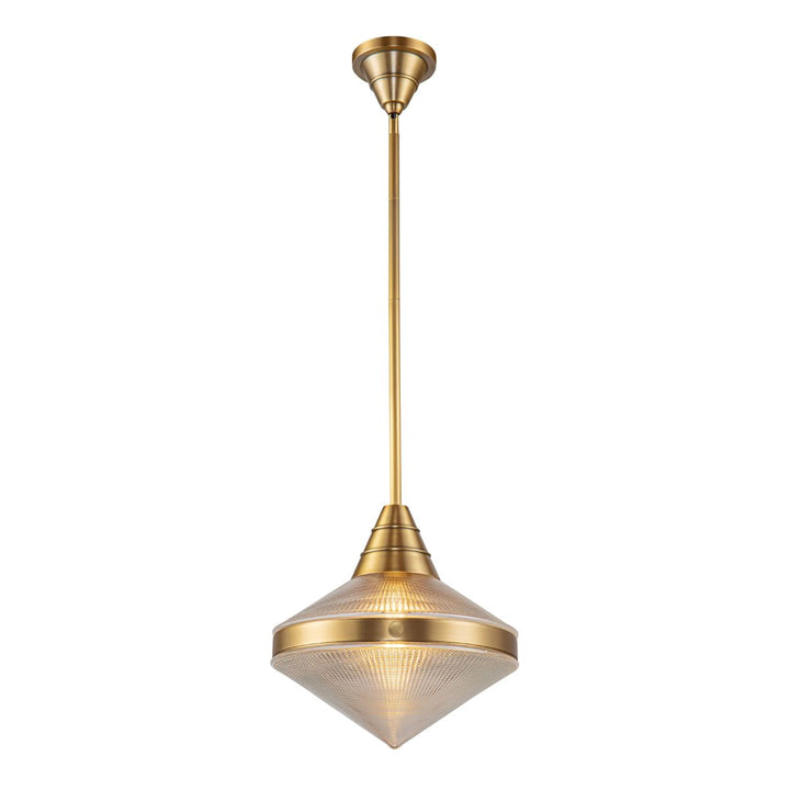 Quintiesse QN-WILLARD-P-VBS-PG Willard 1 Light Pendant Vintage Brass