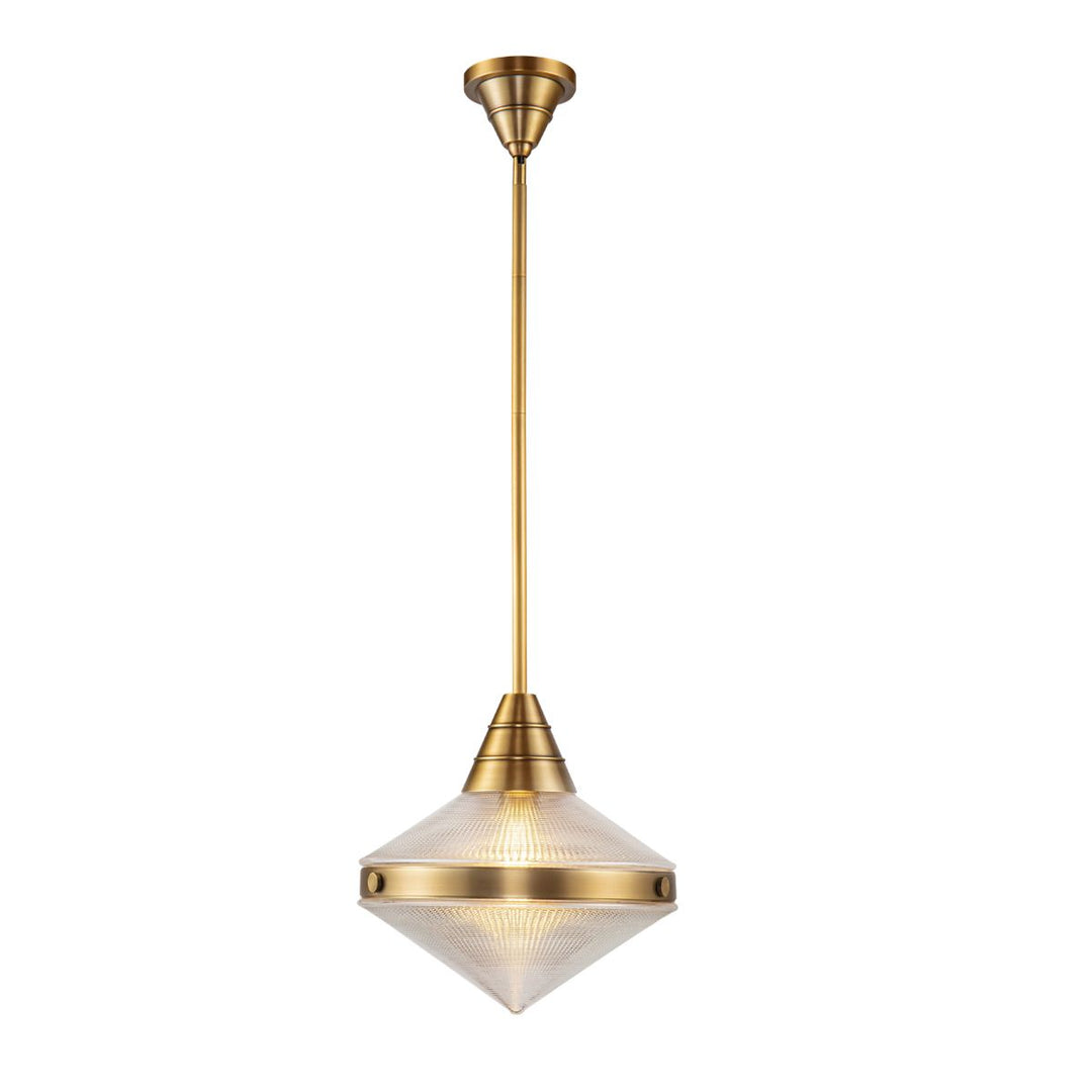 Quintiesse QN-WILLARD-P-VBS-PG Willard 1 Light Pendant Vintage Brass