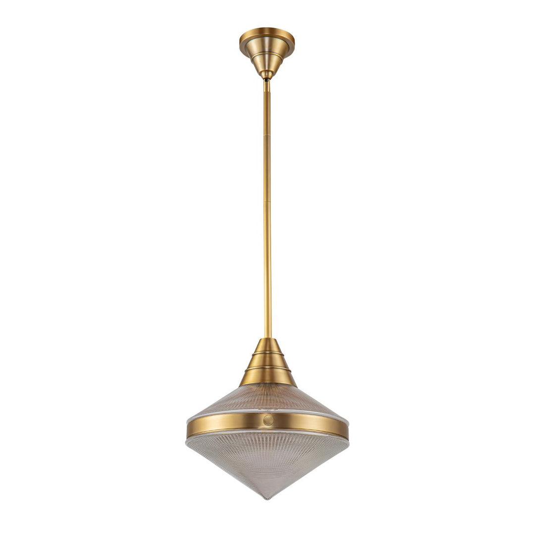 Quintiesse QN-WILLARD-P-VBS-PG Willard 1 Light Pendant Vintage Brass