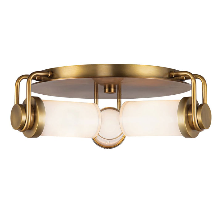 Quintiesse QN-WYNWOOD-F-VBS Wynwood 3 Light Flush Vintage Brass