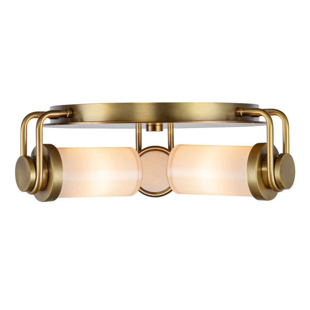 Quintiesse QN-WYNWOOD-F-VBS Wynwood 3 Light Flush Vintage Brass