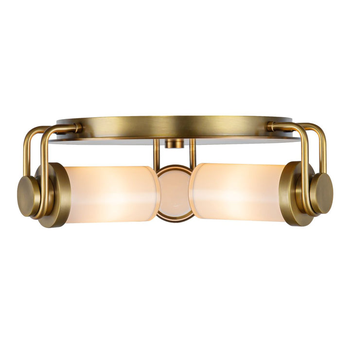 Quintiesse QN-WYNWOOD-F-VBS Wynwood 3 Light Flush Vintage Brass