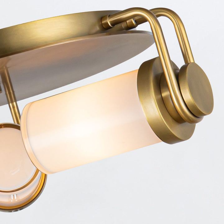 Quintiesse QN-WYNWOOD-F-VBS Wynwood 3 Light Flush Vintage Brass