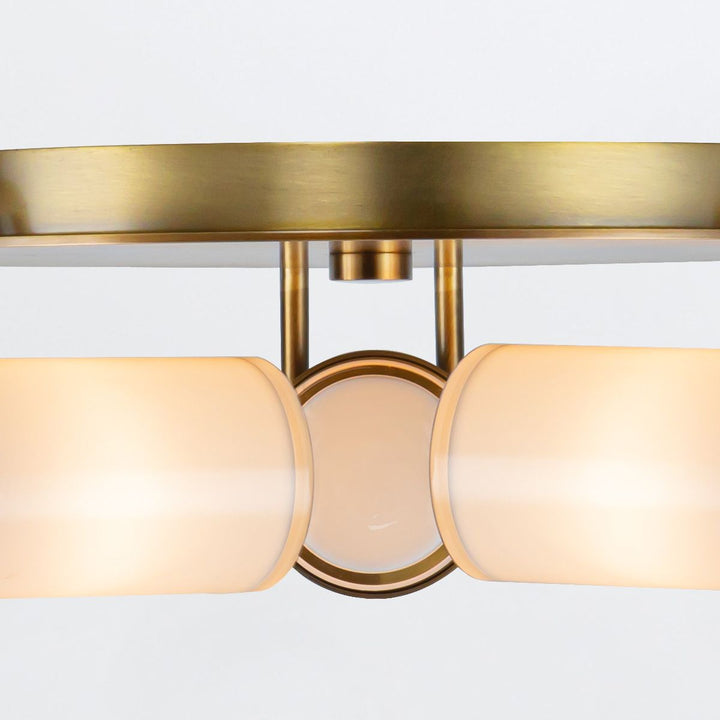 Quintiesse QN-WYNWOOD-F-VBS Wynwood 3 Light Flush Vintage Brass