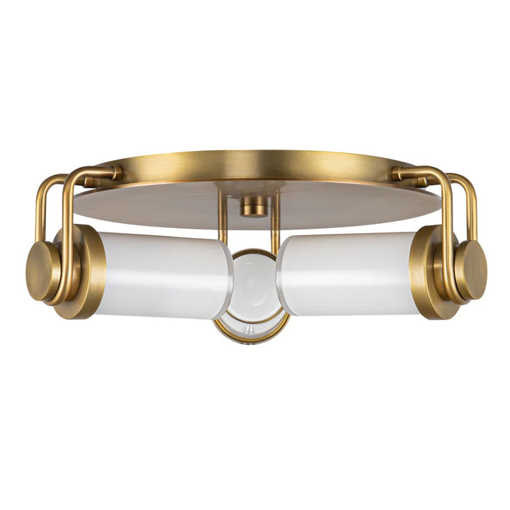 Quintiesse QN-WYNWOOD-F-VBS Wynwood 3 Light Flush Vintage Brass