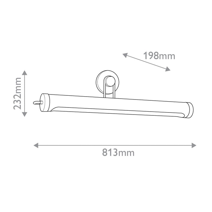 Quintiesse QN-WYNWOOD-PL-L-VBS Wynwood 2 Light Large Picture Light Vintage Brass