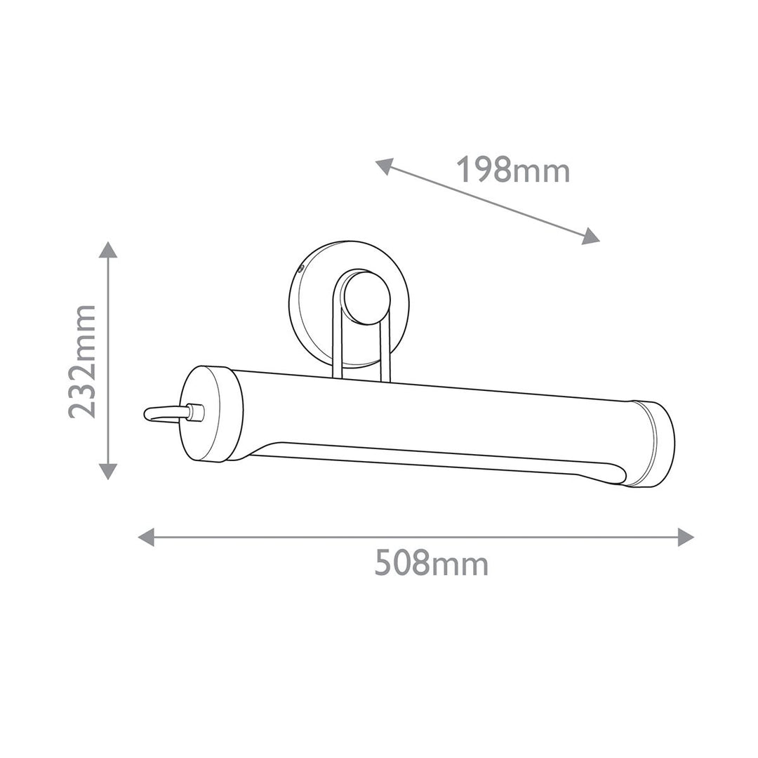 Quintiesse QN-WYNWOOD-PL-M-VBS Wynwood 2 Light Medium Picture Light Vintage Brass
