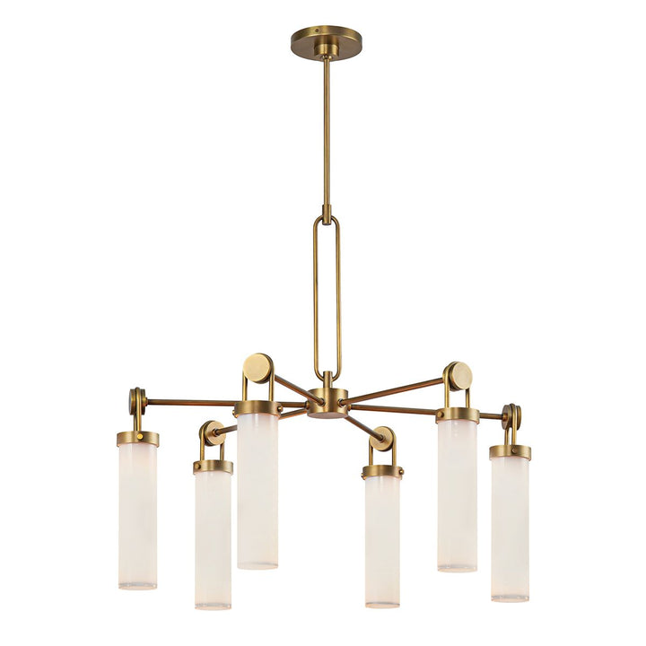 Quintiesse QN-WYNWOOD6-VBS Wynwood 6 Light Chandelier Vintage Brass