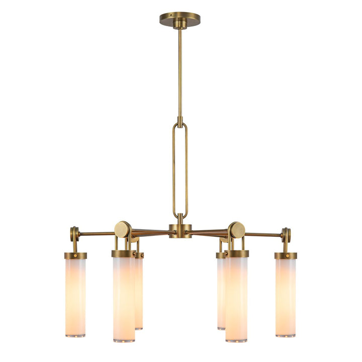 Quintiesse QN-WYNWOOD6-VBS Wynwood 6 Light Chandelier Vintage Brass