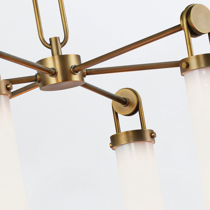 Quintiesse QN-WYNWOOD6-VBS Wynwood 6 Light Chandelier Vintage Brass