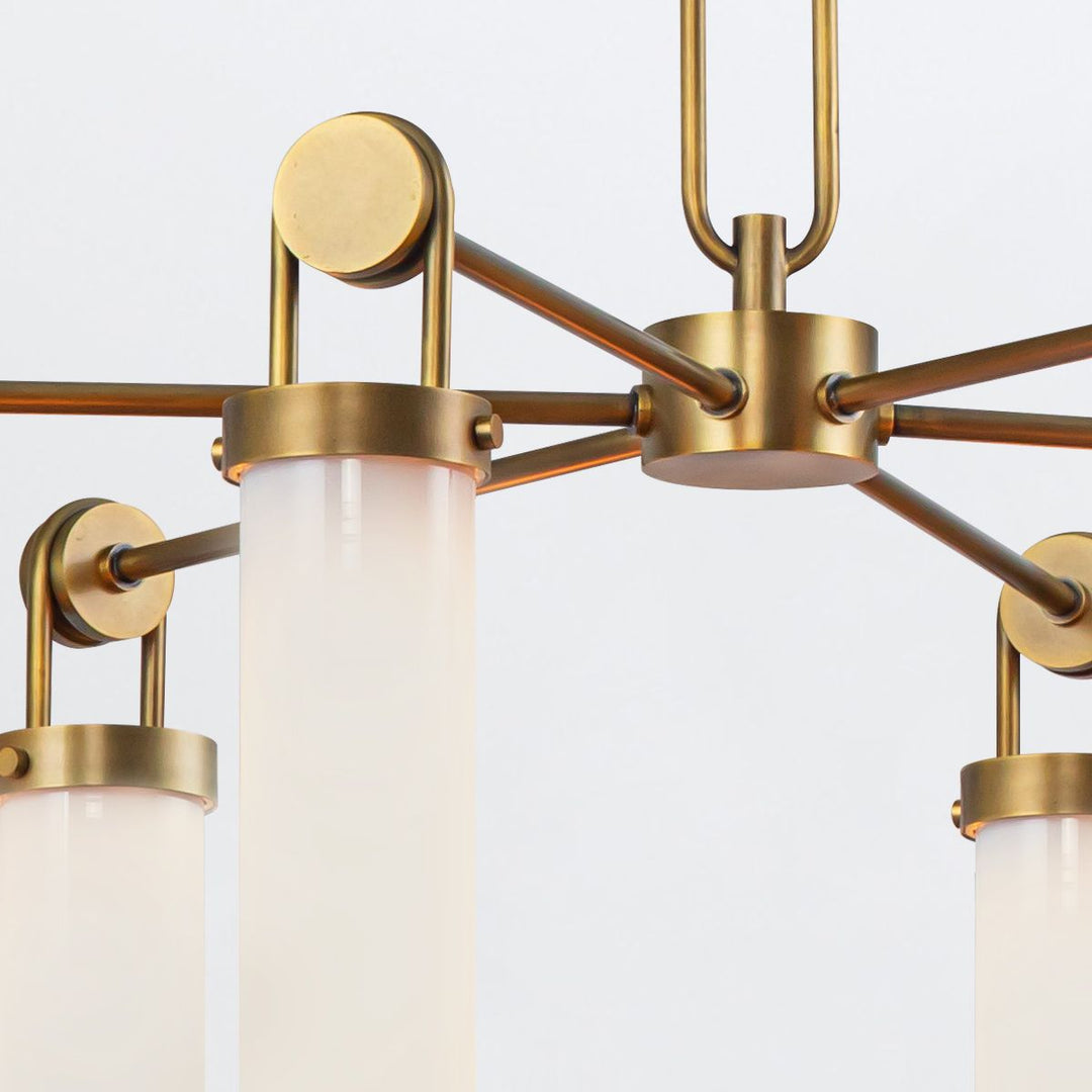 Quintiesse QN-WYNWOOD6-VBS Wynwood 6 Light Chandelier Vintage Brass
