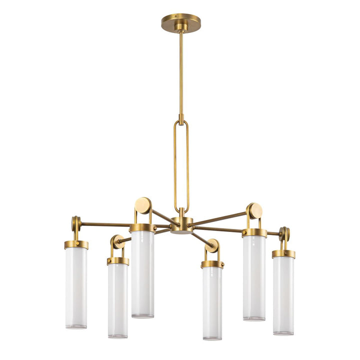 Quintiesse QN-WYNWOOD6-VBS Wynwood 6 Light Chandelier Vintage Brass