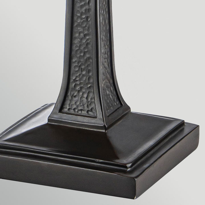 Quoizel QZ-INGLENOOK-TL-S Inglenook 1 Light  Midi Table Lamp Valiant Bronze &amp; Art Glass