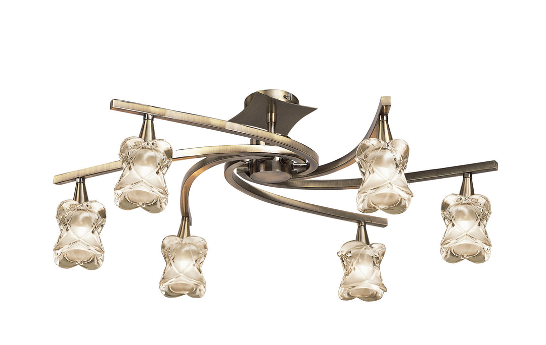 Mantra M0033AB Rosa Del Desierto Telescopic Pendant 6 Lights