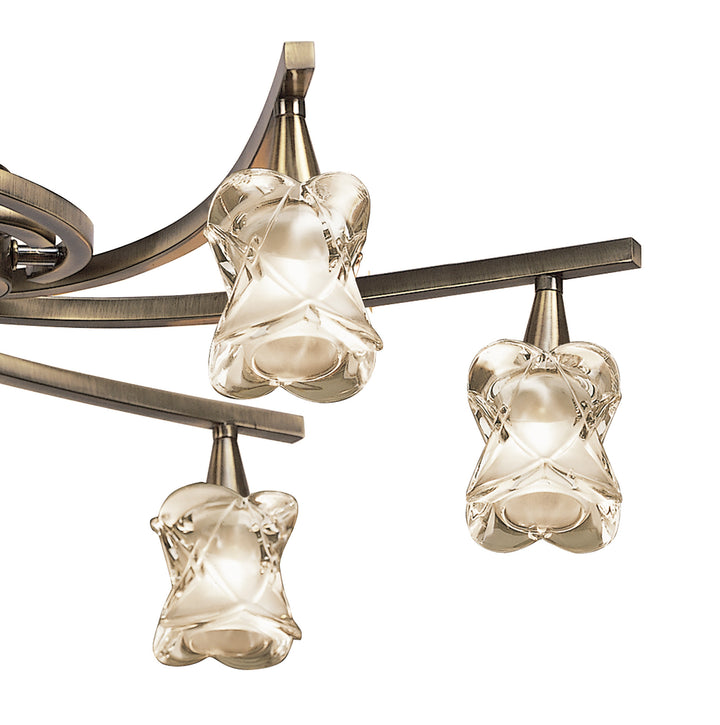 Mantra M0033AB Rosa Del Desierto Telescopic Pendant 6 Lights