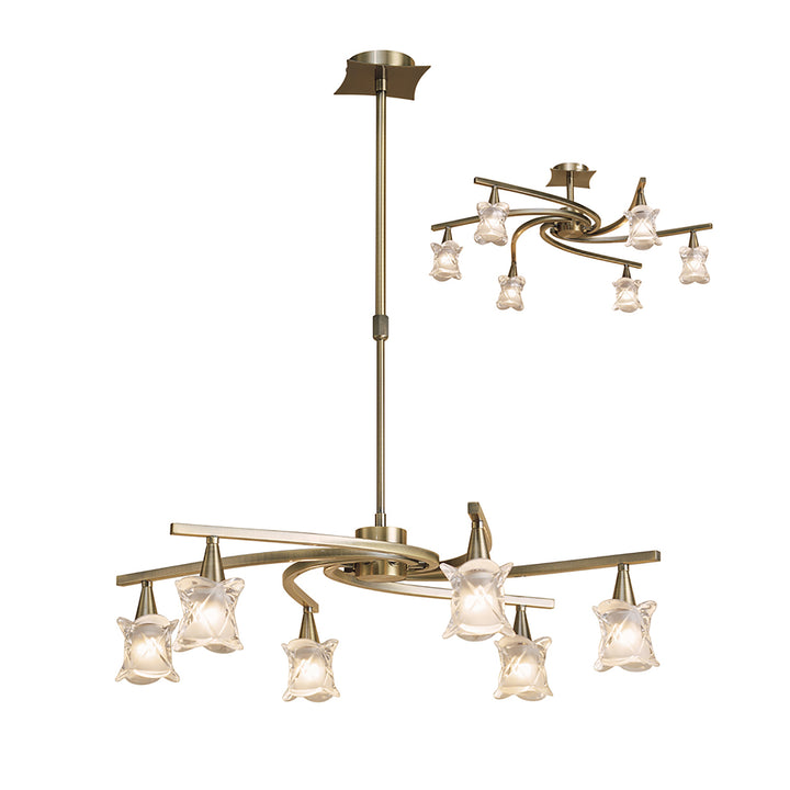 Mantra M0033AB Rosa Del Desierto Telescopic Pendant 6 Lights