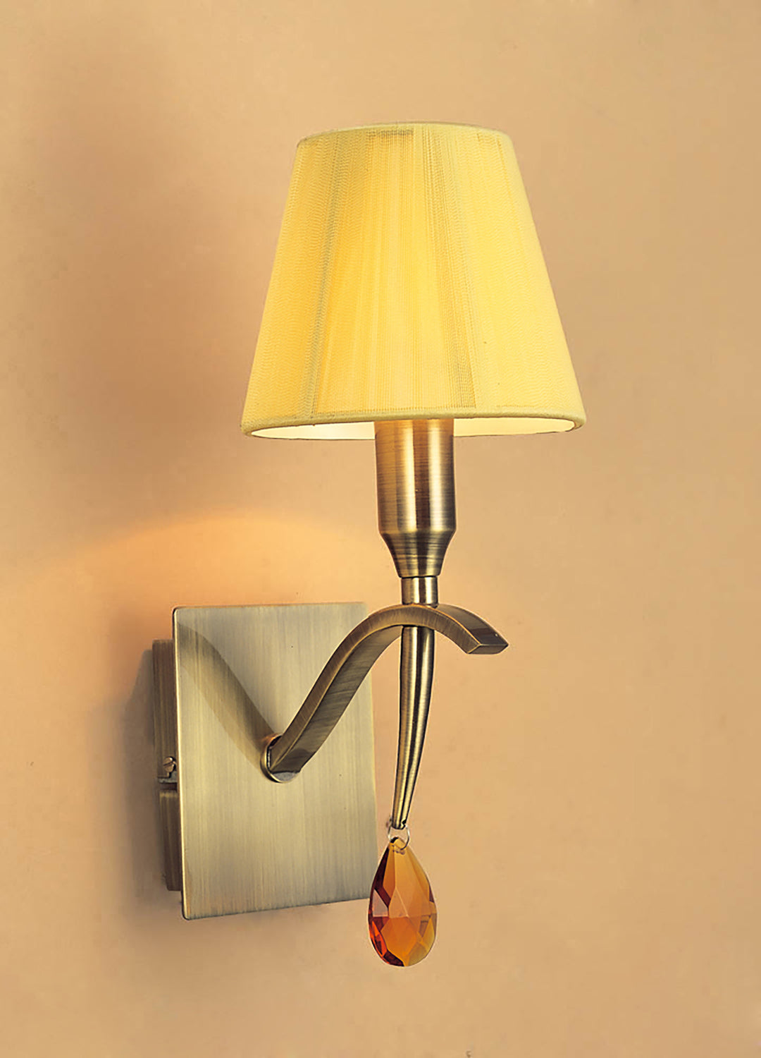 Mantra M0347AB/S Siena Switched Wall Lamp 1 Light
