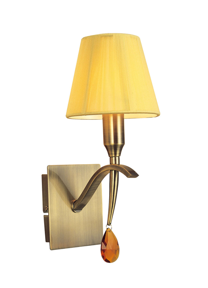 Mantra M0347AB/S Siena Switched Wall Lamp 1 Light